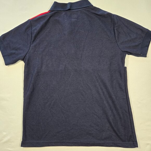 NWOT Tommy Hilfiger Mens Color Block Polo Shirt Size L Cotton Navy/Red - Picture 6 of 7